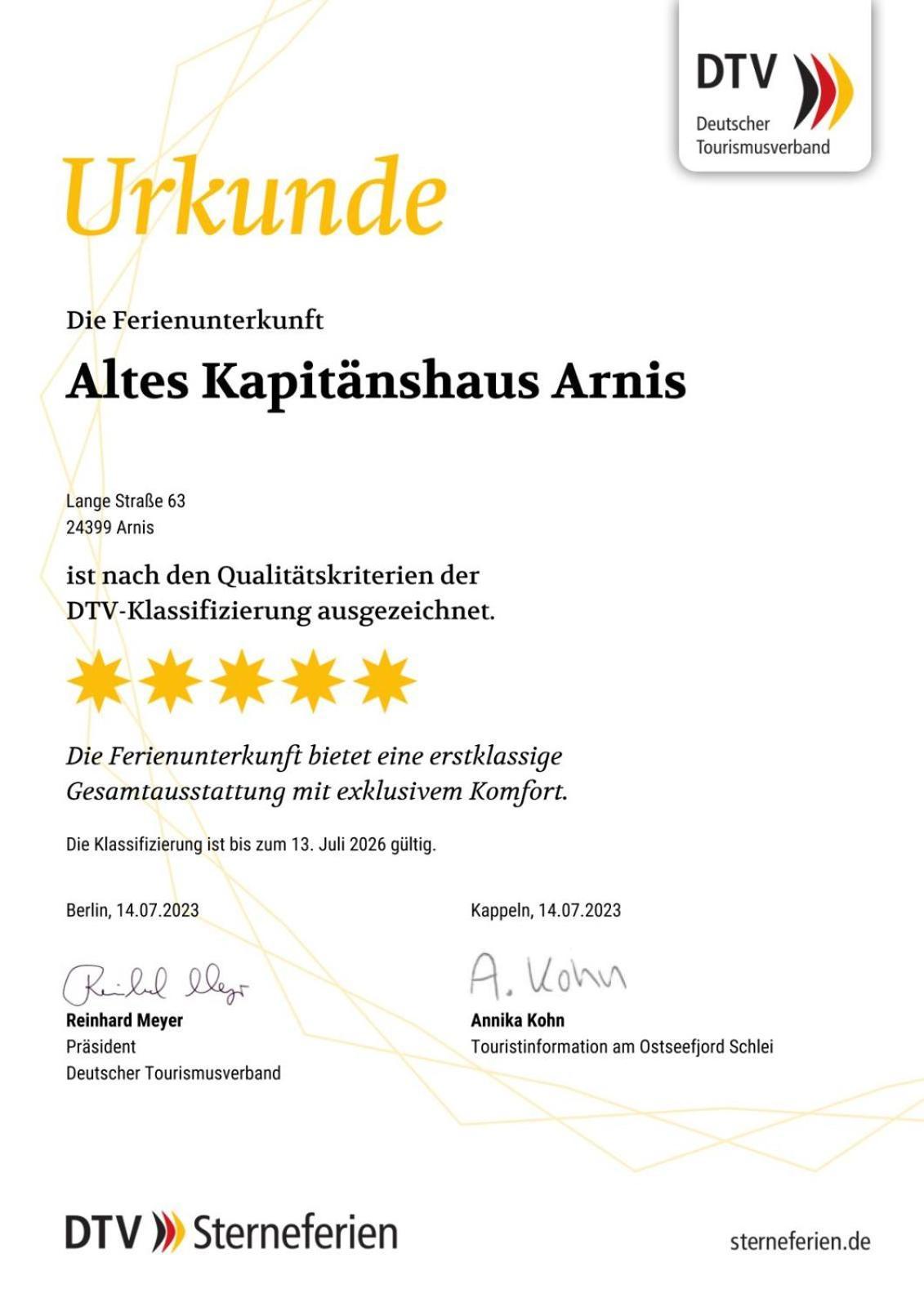 Altes Kapitaenshaus Villa Arnis Exterior photo